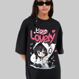 Underrated Club Women Printed Drop-Shoulder Sleeves Bio Finish Applique T-shirt-picture-14