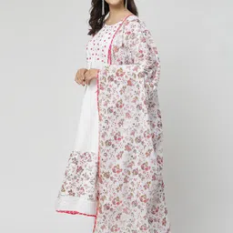 TS LIFESTYLE Women Floral Embroidered Regular Anarkali Kurta with Trousers & Dupatta-picture-16
