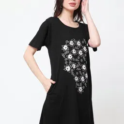 Linoges Women Floral Printed Pockets 1 T-shirt image 3