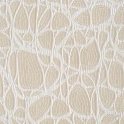 HOSTA HOMES Cream-Coloured & White Geometric Window Curtain image 3