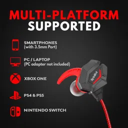 spinbot BattleBudz W20 Earphones with Boom Mic for Mobiles,PC,Xbox,PS4 ,PS5 Wired Gaming Headset image 2