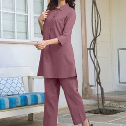 KALINI Shirt Collar Tunic With Trousers Co-Ords image 5