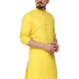 KRUDHA Men Thread Work Kurta image 4