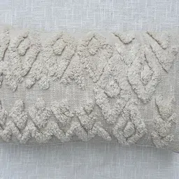 EXPORT HOUSE Off White 2 Pieces Cotton Geometric Square Cushion Covers image 3