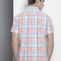 the indian garage co. Men Slim Fit Checkered Spread Collar Casual Shirt image 5