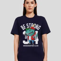 Underrated Club Women Typography Printed Bio Finish Pockets T-shirt-picture-23