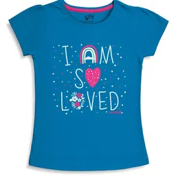 Minicult Girls Pack of 2 Typography Printed Round Neck Cotton T-shirts-picture-24