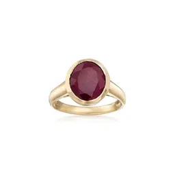 elitemart Gold-Plated Alloy Garnet Finger Ring-image-6