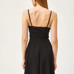 Olalook Shoulder Straps Flared Wrap Dress image 5