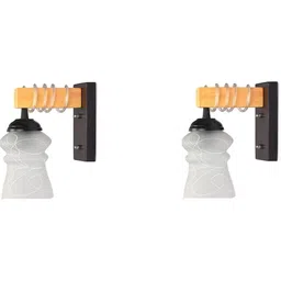 1ST TIME White & White Textured Wood Abstract Shaped Shaped Wall Lamp-picture-41