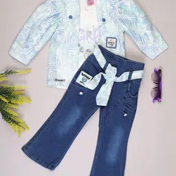 V-Mart Girls Printed Long Sleeves Top With Trousers-image-33