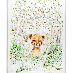 THE BABY TRUNK White & Green Leo Printed Egyptian Cotton Summer Single Bed Dohar-picture-28