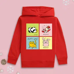 NUSYL Girls Printed Hooded Sweatshirt-image-59