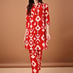 anouk rustic Anouk Printed Pure Cotton Tunic With Trouser Co-Ords-picture-41
