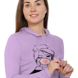 SZN Women Printed Hooded T-shirt-picture-31