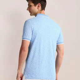 U.S. Polo Assn. Men Floral Printed Polo Collar Cotton Slim Fit T-Shirt image 4