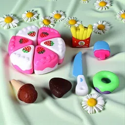 sarasi Sliceable Cake Pastry For Kids, Ice-Cream Food Play Set For Kids [Multicolor]-picture-14