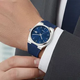 SWADESI STUFF Men Dial & Straps Analogue Watch AKASH SILICON BLUE 9 image 4