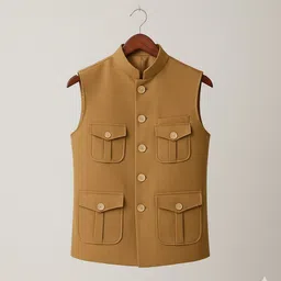 dragon witch Men Solid Nehru Jacket image 4