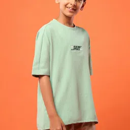 Technosport Boys Sea Green Polyester Tshirts image 4
