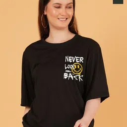 Kushi Flyer Women Pack of 2 Typography Printed Round Neck T-shirts-image-73