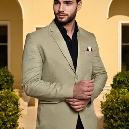 PRINTCULTR Notched Lapel Single-Breasted Blazer image 2