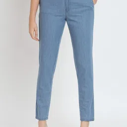 Chemistry Women Relaxed Straight Leg Slim Fit High-Rise Trousers-image-39