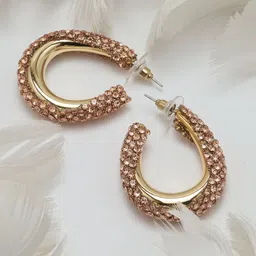 Maansh Contemporary Half Hoop Earrings-image-4