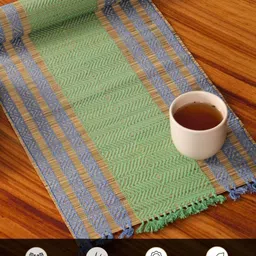 Peepul Tree 6 Pieces Blue & Green Textured Table Placemats image 4