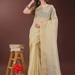 LeeliPeeri Designer Women Solid Striped Zari Saree-picture-26