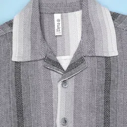 V-Mart Boys Vertical Striped Spread Collar Cotton Casual Shirt image 4