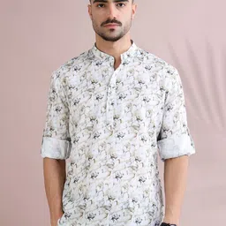 FILORI STUDIO Men Abstract Printed Daily Cotton Straight Kurta-image-35