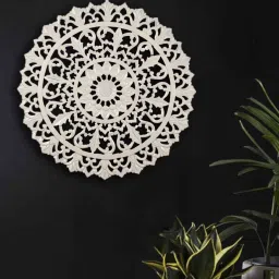 the urban store White MDF Artist Decorative Mirror image 1