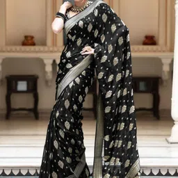 ZIKARAA Ethnic Motifs Zari Heavy Work Saree image 3