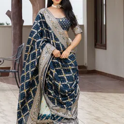 PRETTY PALLU Women Embellished Zarika Lehenga & Unstitched Blouse With Dupatta-picture-36
