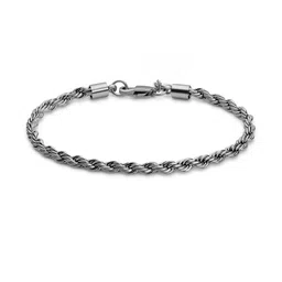 LITCHI Silver Toned Rope Wraparound Bracelet-picture-22