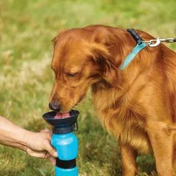 foscadit Water Bottle for Pets Dog Portable Aqua Dog Travel Bowl 20-oz Dog Bottle Auto Dog Mug Round Plastic Pet Bowl & Bottle image 5