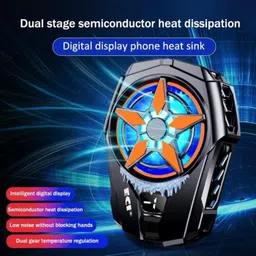 Eci Sl-09 Mobile Phone Cooler- Portable 2 Gear -Blue Backlight -LED Temperature 1 Fan Cooling Pad image 2