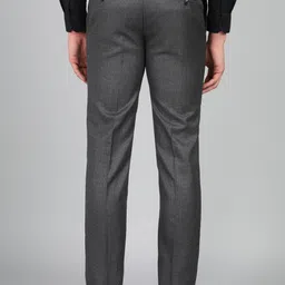 raymond Men Slim Fit Grey Polyester Trousers image 3