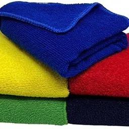 sheenuu Microfiber Cloth for Face, Gym, Sport (Pack of 5) Multicolor 40*40 cm Multicolor Cloth Napkins-picture-11