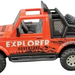 shree jee GYPSY EXPLORER ADVENTURE WITH STEPNEY (MULTICOLOUR) PULL BACK ACTION TOY image 4