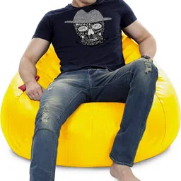 style homez XXL Premium Leatherette HumBug Teardrop Bean Bag With Bean Filling-picture-23