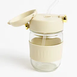 vardaan traders Baby Rabbit Straw Cup | Leak-Proof Kids Sipper Bottle with Straw & Handle image 2
