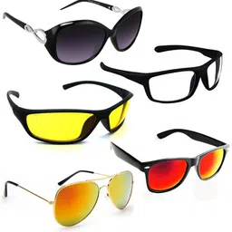 vitoria UV Protection, Gradient Wayfarer, Aviator, Over-sized, Rectangular Sunglasses (Free Size) image 1