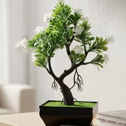 hdx enterprise Faux Flower Tree Beautiful case Home Decor Artificial plant Green, White Iris Artificial Flower with Pot-picture-28
