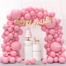 r g accessories Pink Balloons Happy Birthday Decoration Kit 1st Birthday Decoration-picture-16