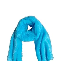 ferryfab Self Design Wool Blend Women Blue Fancy Scarf, Stole, Scarf, Stole image 5