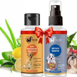 Dry Bath Dog Shampoo 60ml + Dog Conditioner 60ml For Clean, Shiny, Silky Coat Conditioning, Anti-fungal, Anti-itching, Anti-parasitic, Whitening and Color Enhancing Fresh Fragrance, All Dog Breed Dog Shampoo-image-14