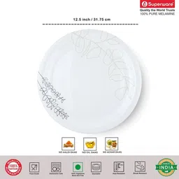superware Food Grade Melamine |Buffet Plates Set - Breeze (12.5 inches.) | Tableware Dinner Plate image 4