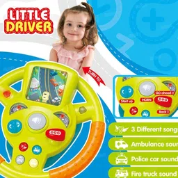 fiddlerz Steering Wheel Toy for Kids Simulation Driving Car with Light & Sound Toys image 2